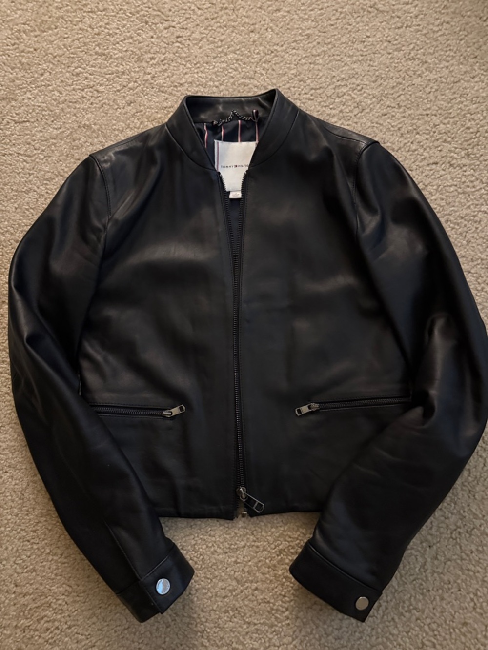 Tommy Hilfiger Black Leather Jacket